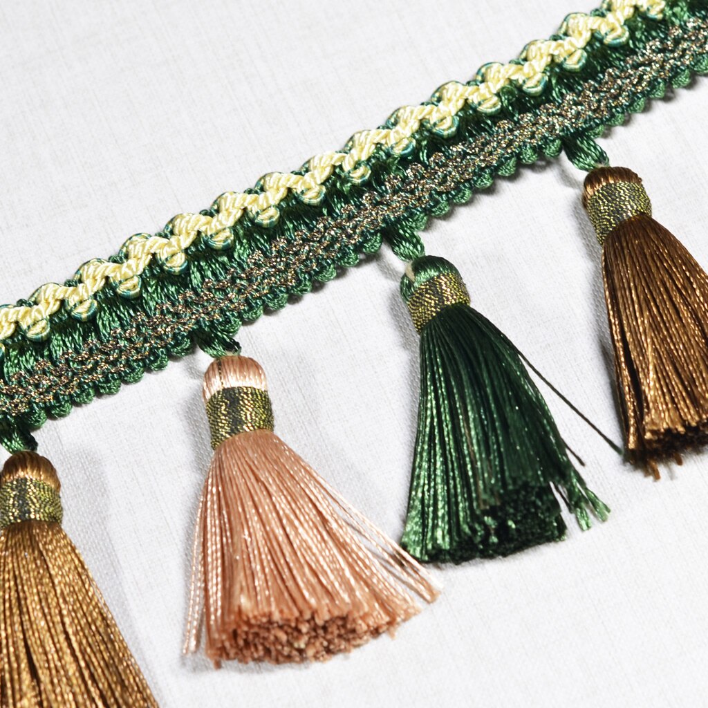 1 Yard European Tassel Edging Fringe Trim Embellishment for Clothing Curtain Decoration