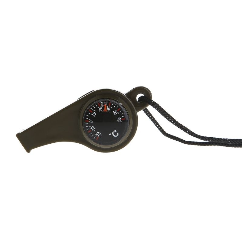 3 In1 Outdoor Camping Hiking Emergency Survival Gear Whistle Compass Thermometer Altimeter Digital Aluminum
