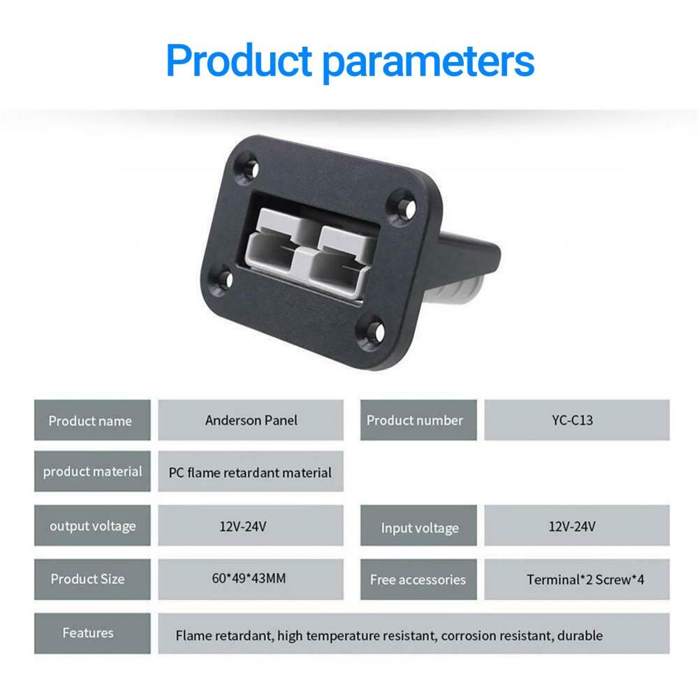 Anderson Plug IP65 Waterproof Anti-corrosion Dual USB Anderson Flush Mount Power Connector for Electric Machinery