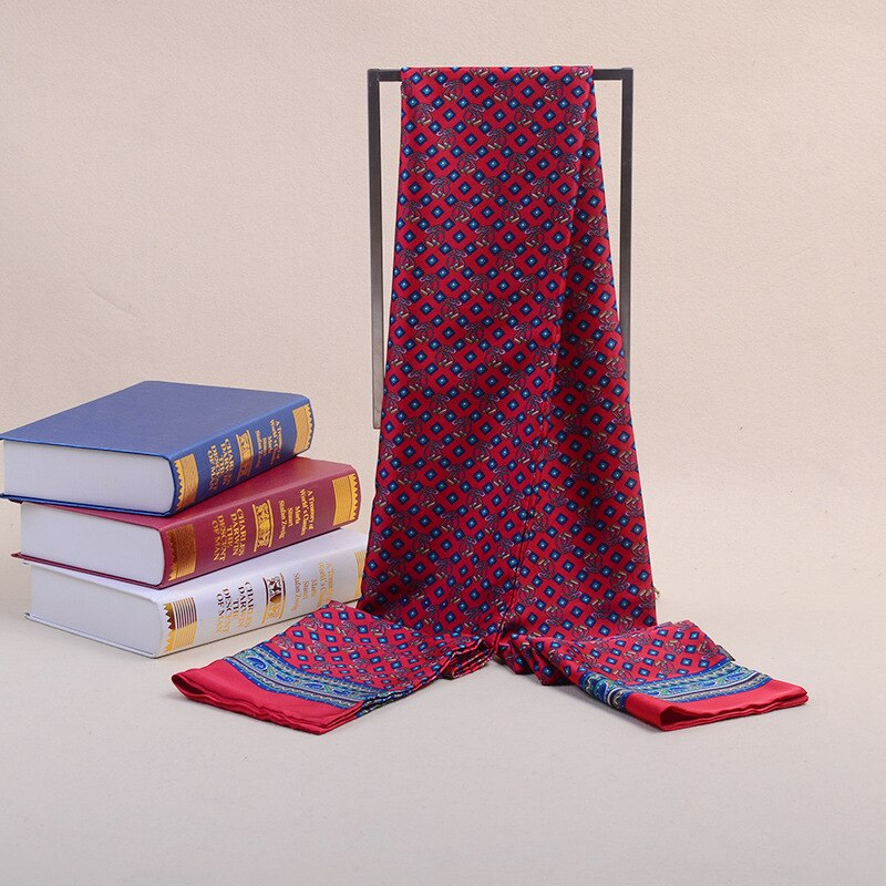 Mannen Gedrukt Zijde Dubbelzijdig Sjaals Mannen Business Lange Sjaals Warme Veelzijdige High-End sjaals Sjaals: Style No.15