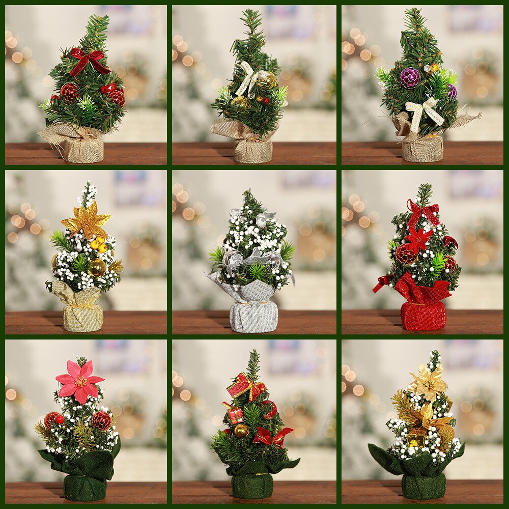 20cm bord juletræ dekoration fyrretræ mini xmas træ juledekorationfestival miniature træ år