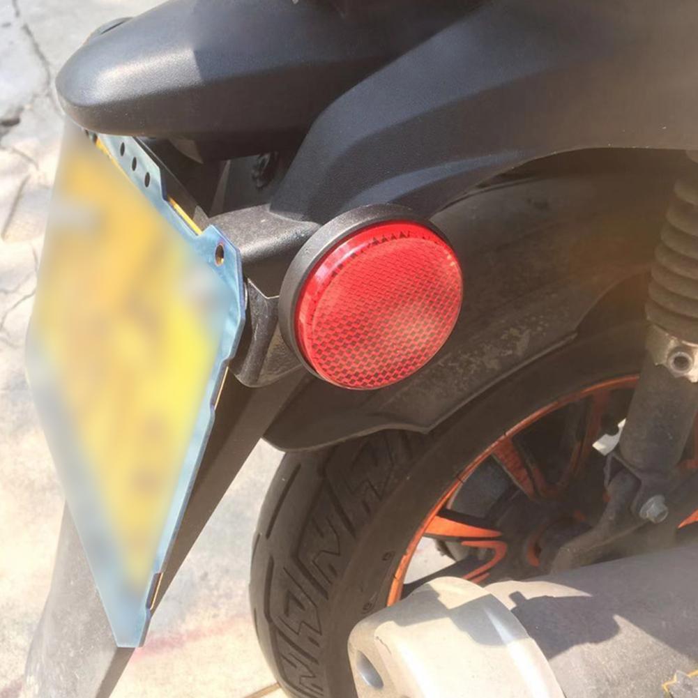 1PC Round reflector Universal Motorcycle ATV Scooter Dirt Bikes Number Round Bolt Reflector Red Orange Plate Screw Reflector