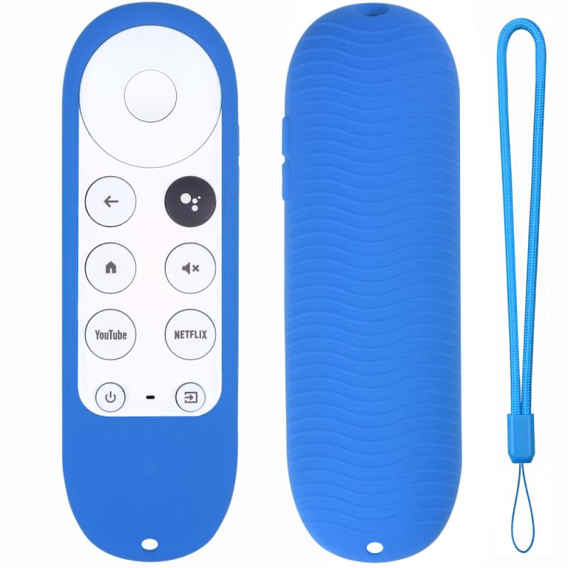 Funda de silicona para mando a distancia Chromecast, funda de silicona antipérdida para mando a distancia de Google TV por voz: 05