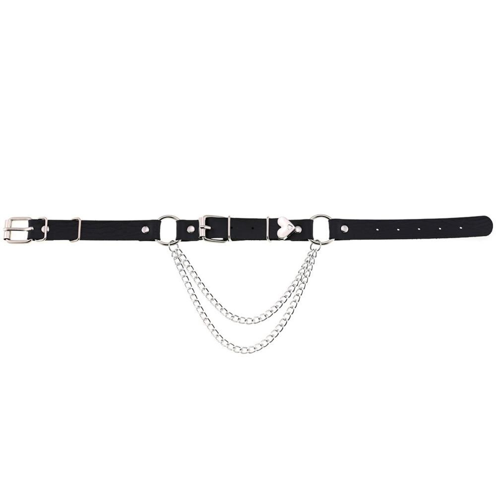 Perzik Hart Choker Ketting Goth Kleding Harajuku Ketting Punk Gothic Kwastje Hals Ketting Sieraden Voor Vrouwen Valentijnsdag