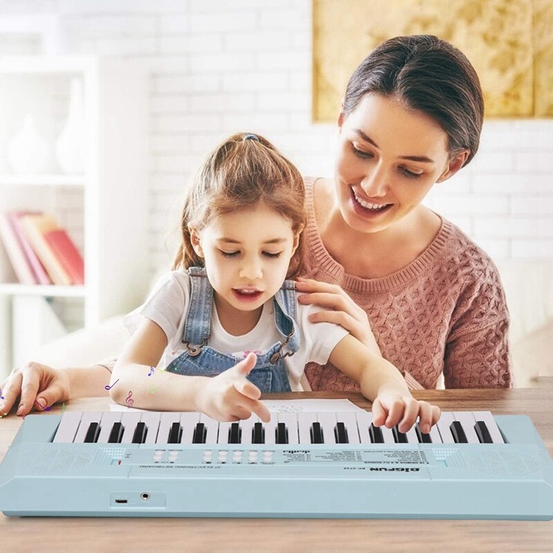 Bigfun Kids Keyboard Piano, 37 Toetsen Voor Muziekinstrument Speelgoed