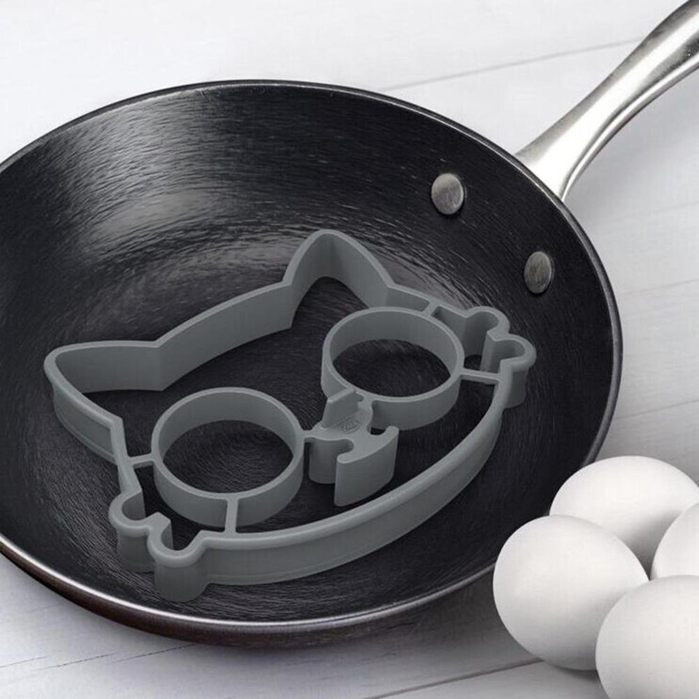 Silikonowy kot grubszy żel krzemionkowy forma robić smażenia jaj narzędzia śniadanie foremka robić omletu pierścień na naleśniki narzędzie kuchenne robić nadawania kształtu jajku