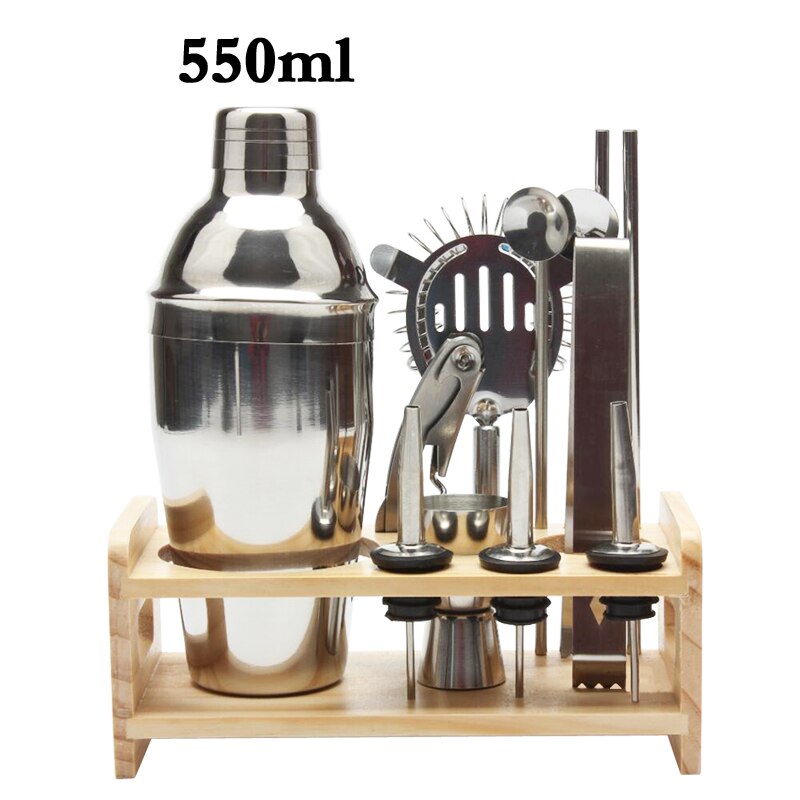 Professionele Barman Set 12 Stuks 750 ML/550 ML Cocktail Shaker Set Hand Shaker Drink Fancy Kruik Wijn Mixer party Bar Set: 12 Pcs 550ml