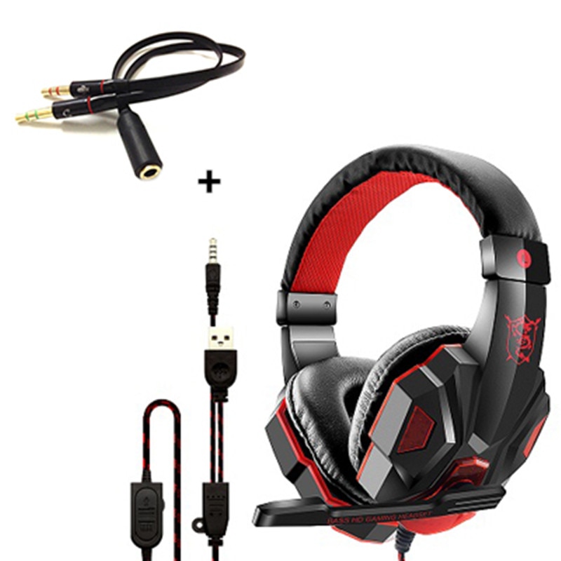 DATI RANA Wired Gaming Auricolari per il telefono Mobile Cuffie Mic Stereo Cena Bass per Sony PlayStation 4 PS4 Auricolare: with spiltter no box