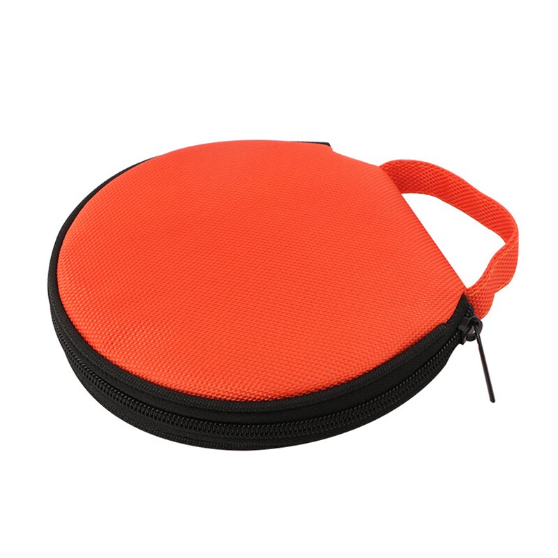Portable CD DVD Case 20 Capacity Storage Bag Round Holder With Zipper: Orange