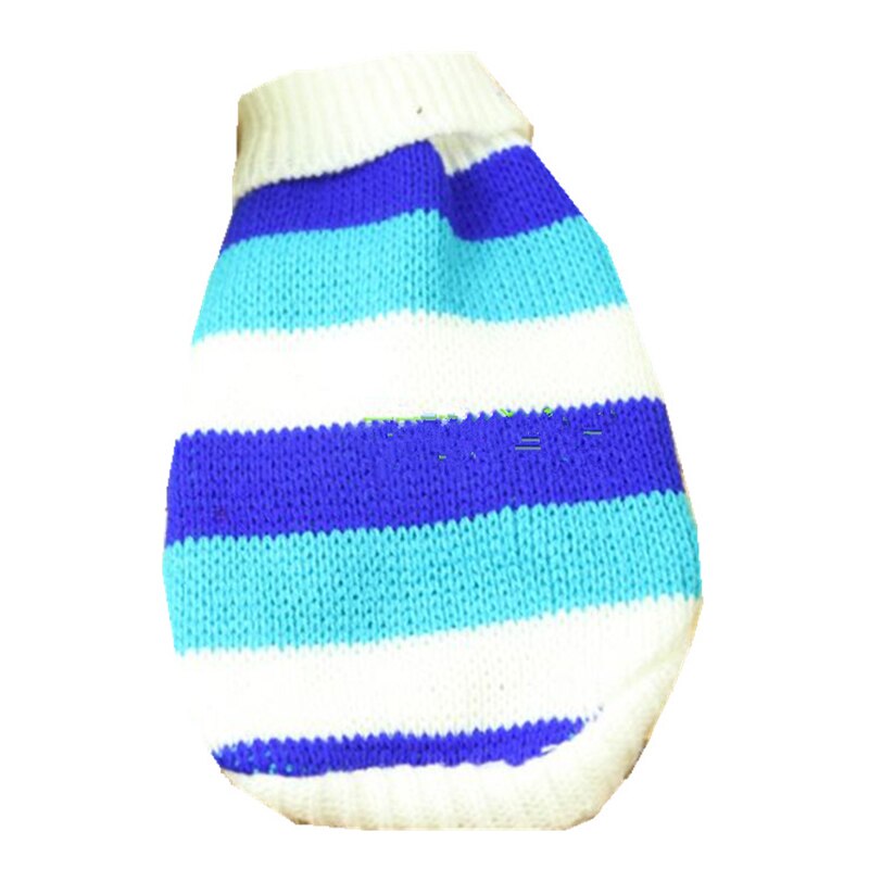 Streifen Haustier Katze zur Seite fahren Hoodies Winter Warme Katze Kleidung Für Katzen Kedi Mantel Katten Kleidung Outfit Katzen Produkte Für haustiere: Blau Weiß Streifen / 12