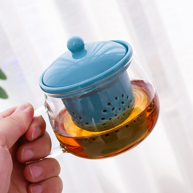 Colador de frutas y té de cerámica , vaso de té con cubierta, de cumpleaños, nueva Deisign, taza de té de estilo chino