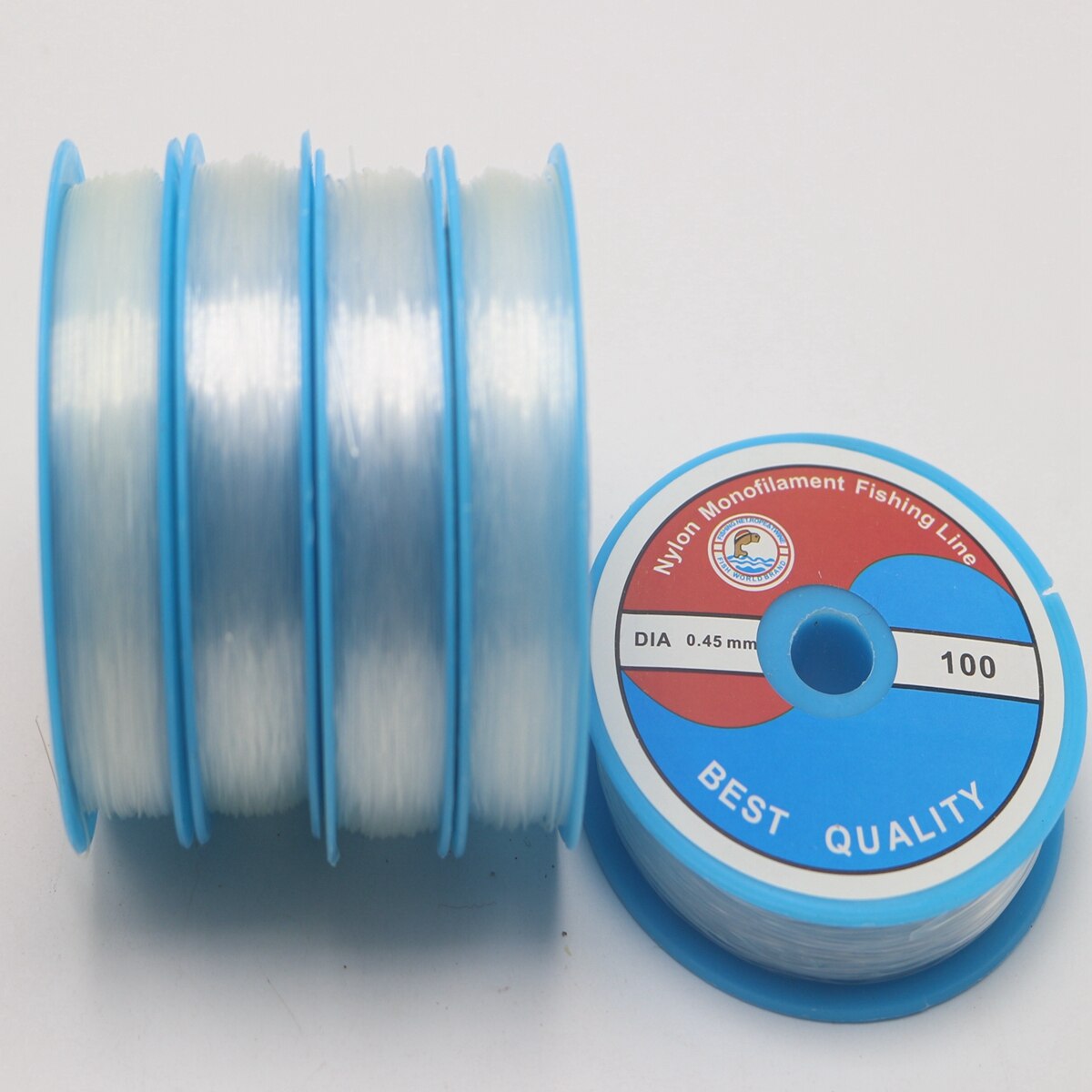 10 Roll Clear Nylon Fishing Wire Non Stretch Beading Cord Invisible 0.3mm-0.5mm: 0.45MM