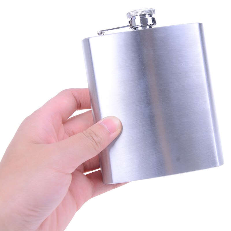 Stainless Steel Liquor Hip Flask Pocket Hip Flask Alcohol Whiskey Liquor Screw Cap 7 OZ Liquor Hip Flask 200ml