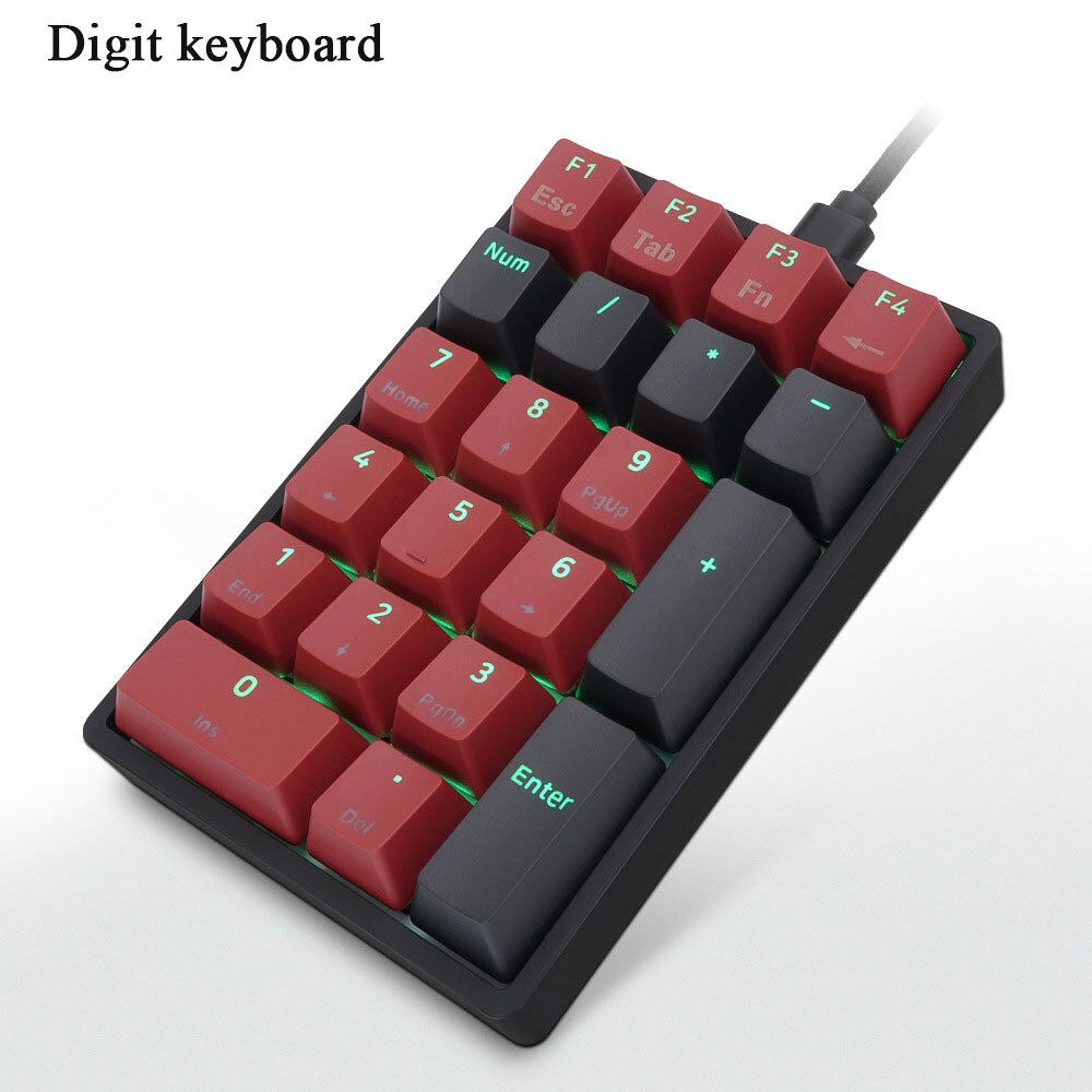 Gateron GK21s Bluetooth&amp;USB Wire 5.1 Swappable Numpad PBT Keycaps RGB Backlit Type-C Fully Programmable Chocolate Mechenical