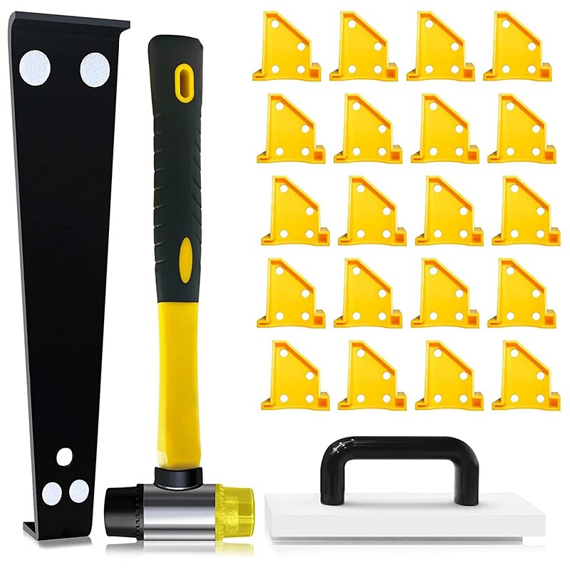 Laminaat Gereedschap, Vloeren Installatie Kit, Vinyl Vloeren Gereedschap-Tikken Blok Met Handvat, 2 In 1 Spacers