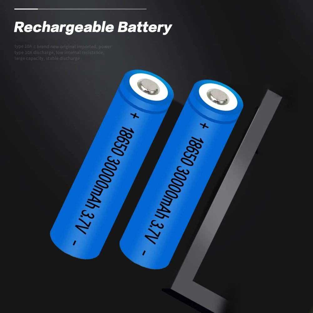 18650 Battery Rechargeable Battery 3.7V 18650 30000mAh Capacity Li-ion Rechargeable Battery For Flashlight Torch Battery
