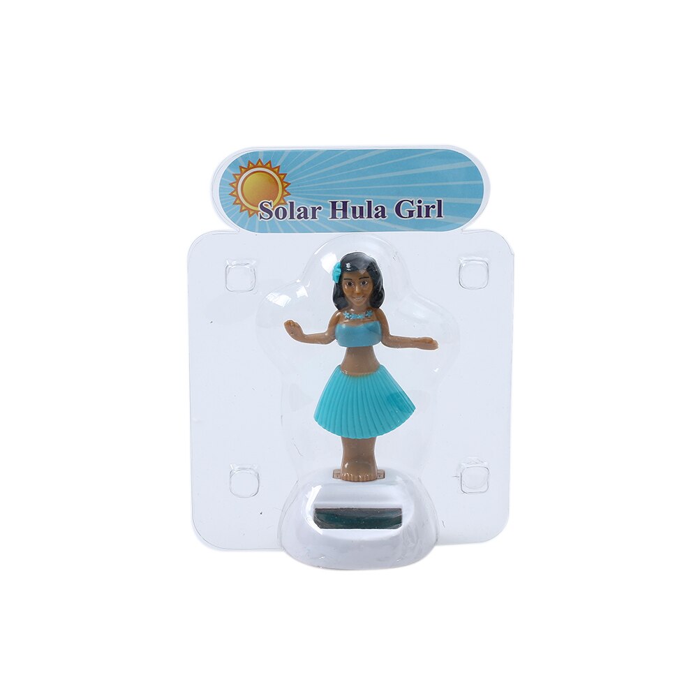 Random Color Solar Powered Automatic Swing Toys Hawaiian Luau Dancing Girl Bobble Doll Toy Novelty Decoration