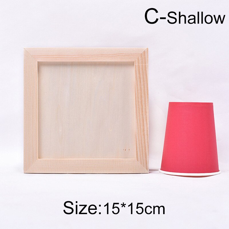 Houten Diy Blank Photo Houders Kinderen Diy Klei Fotolijsten Voor Thuis Craft Party Kids Desktop Ornament Fotolijst: C