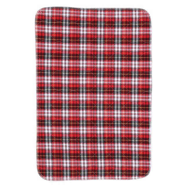 3Layers Urine Mat Reusable Adult Diaper Insert Liners Cloth Baby Nappy Diaper Pad Washable Thicken Elder Incontinence Urine Mat: Red Plaid 60x90cm