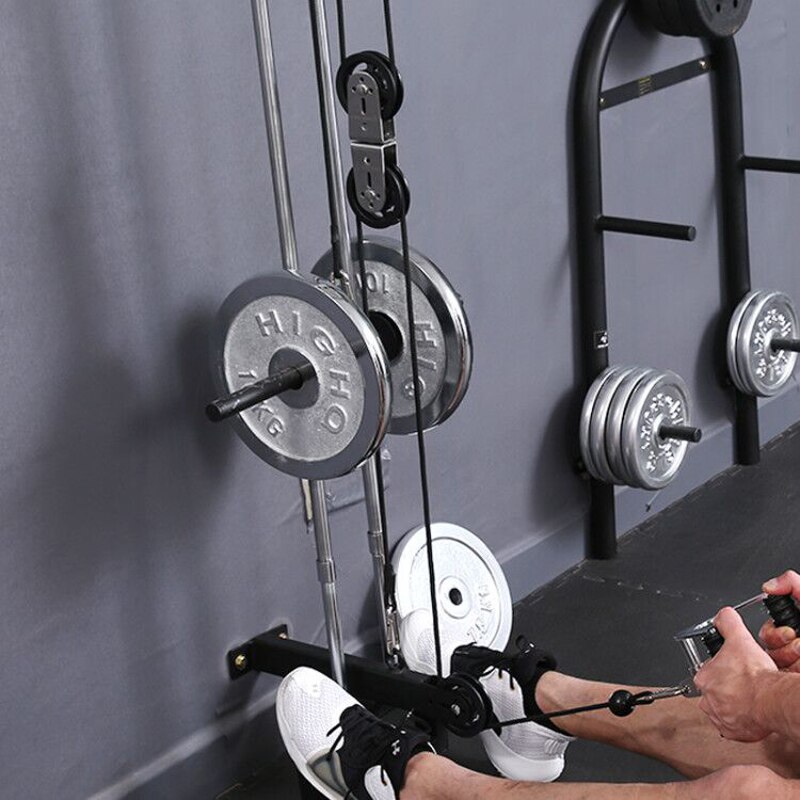 Gym Fitness Double Pulley for DIY Home Cable Machine Heavy Duty Metal Wheel Loading Strength Lifting Workout Sport Accessories