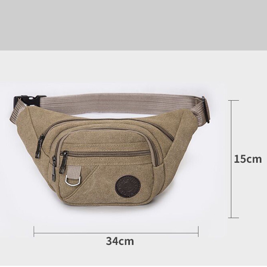 Männer Taille Leinwand Gürtel Tasche fanny Packungen Multifunktions draussen Sport Brust Tasche Für Männer lässig Taille Pack Brieftasche #50