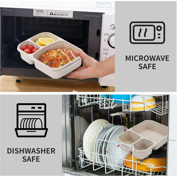 Wheat Straw Lunch Box Portable Bento Box With Compartment Picnic Bento Box Fruit Container Microwave Oven Dinnerware for Student