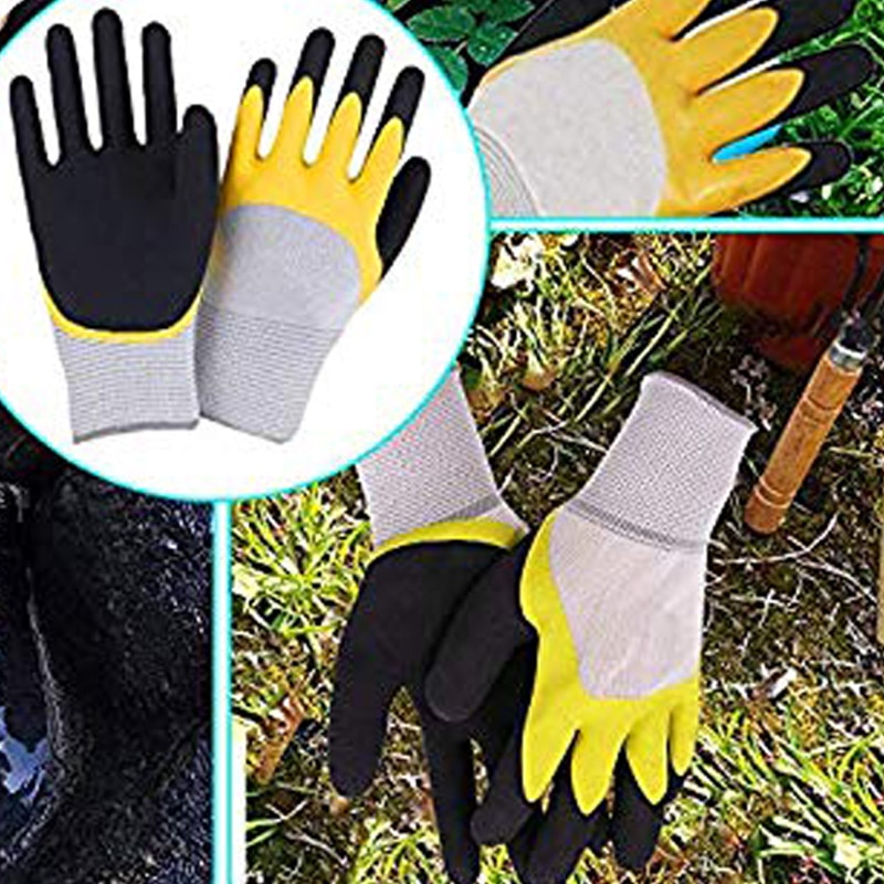5 Piece Garden Tools Set Including Transplanting Spade, Trowel, Cultivator, Pruner and Gardening Gloves, Gardening Tools Kit wit