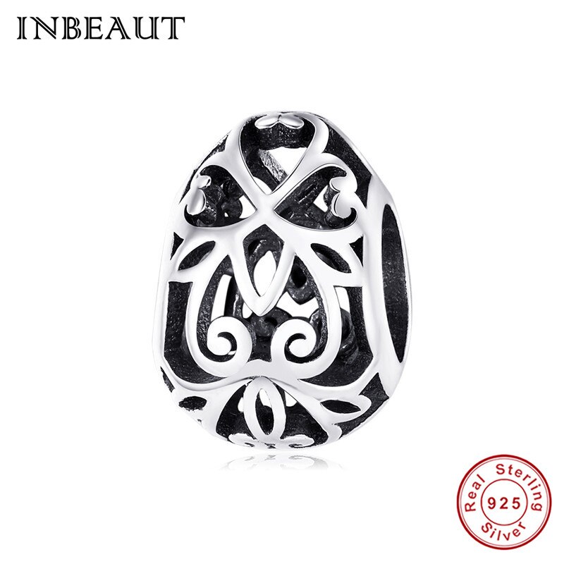 INBEAUT Nuovo Uovo di Pasqua Coniglio Serie 925 sterling perline d'argento in forma Originale di Marca Del Braccialetto accessori di fascino Glamour Gioielli: sc1464