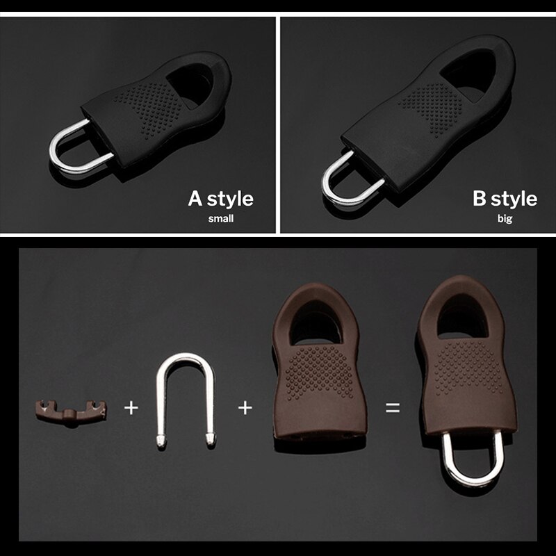Étiquettes de rechange à fermeture éclair pour vêtements, fixation à glissière noire pour sac de voyage, valise, vêtements, tente, sac à dos, outils de couture