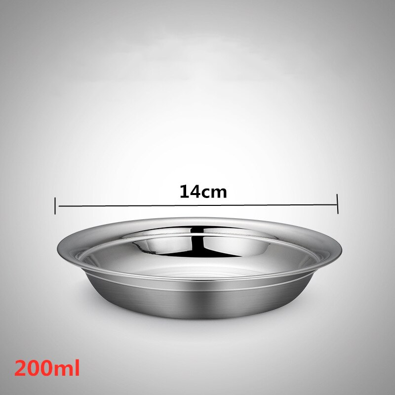 304 middagstallerkener i rustfritt stål serveringsfat pastaboller servise retter salat miksing matbeholder organiseringsbrett: 14cm