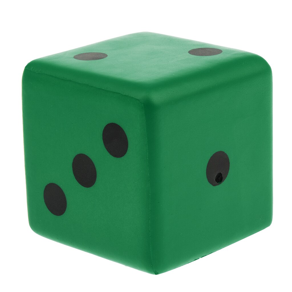 Sponge Dice Foam Dot Dice Playing Dice for Math Teaching Vent Toy: Green