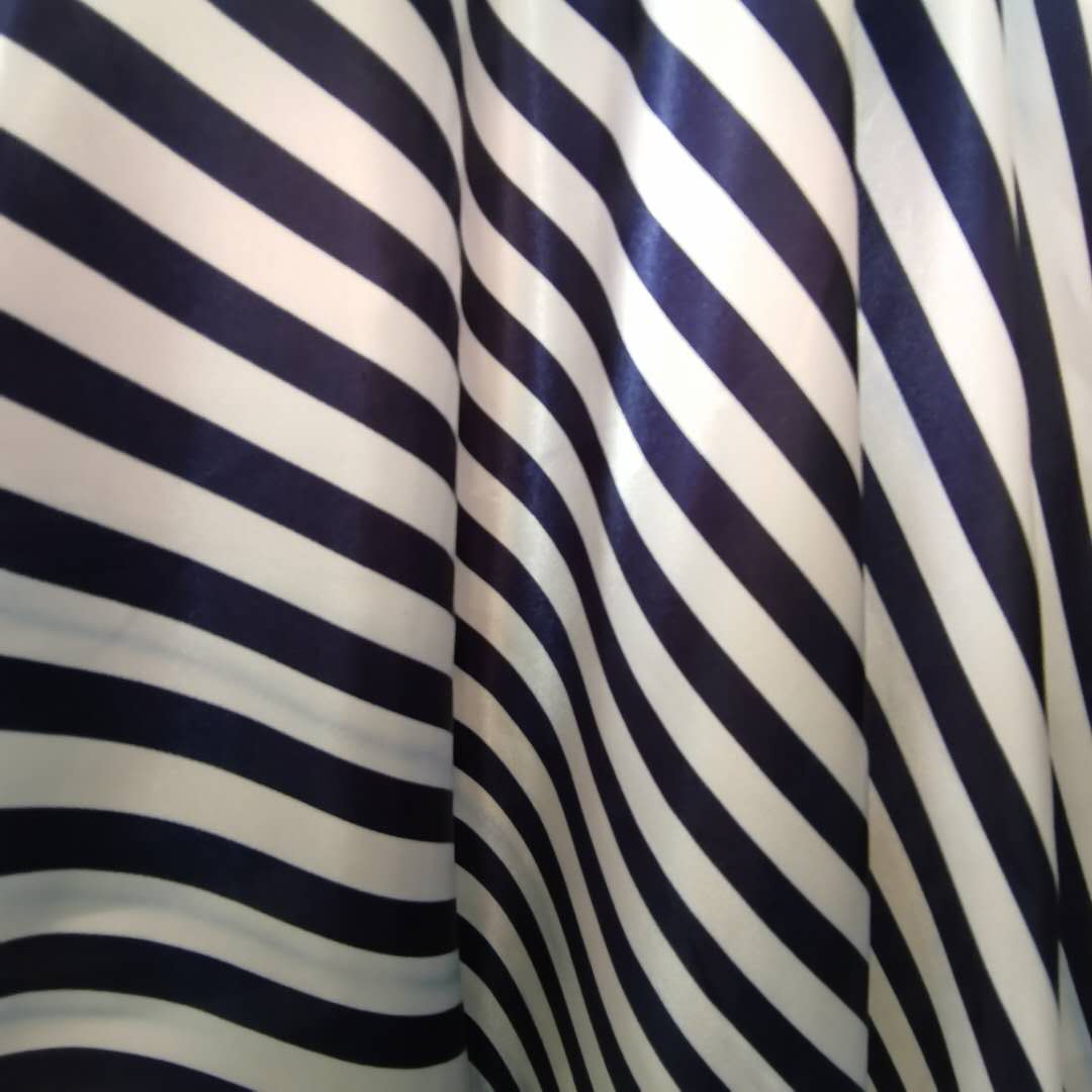 Bånd stribe blankt stof trykt charmeuse stof polyester tilda håndværk tørklæde materiale satin stoffer: 3 flåde