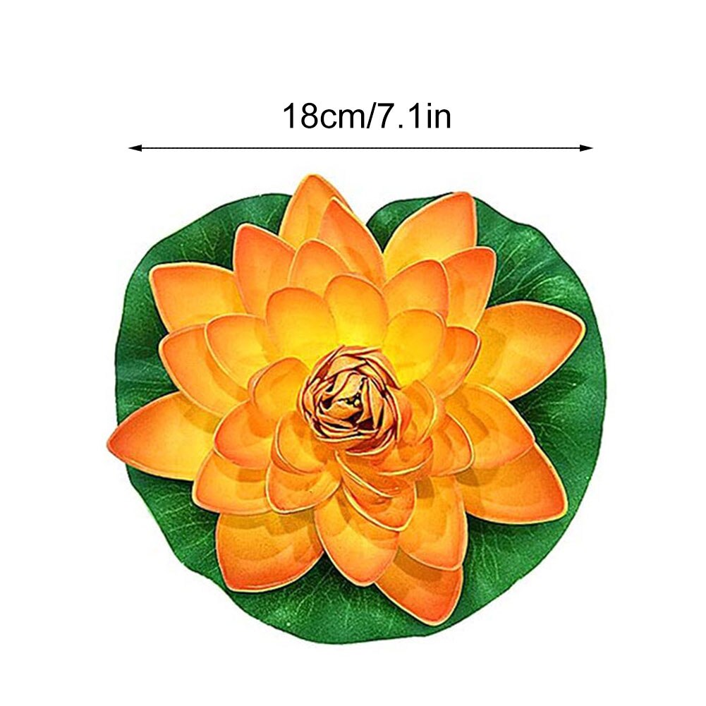 4PCS Artificial Floating Water Lotus Pond Foam Flower Realistic Water Fountain Waterproof Landscape Plants Garden Decoration