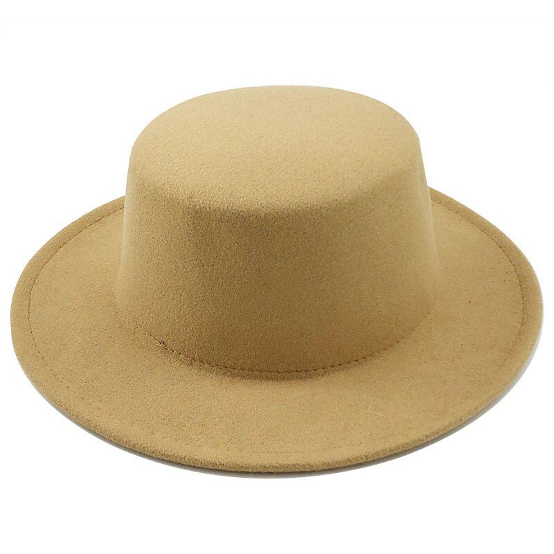 Vinter efterår imitation uld kvinder mænd damer fedoras top jazz hat european american round caps solid flade bowler hatte