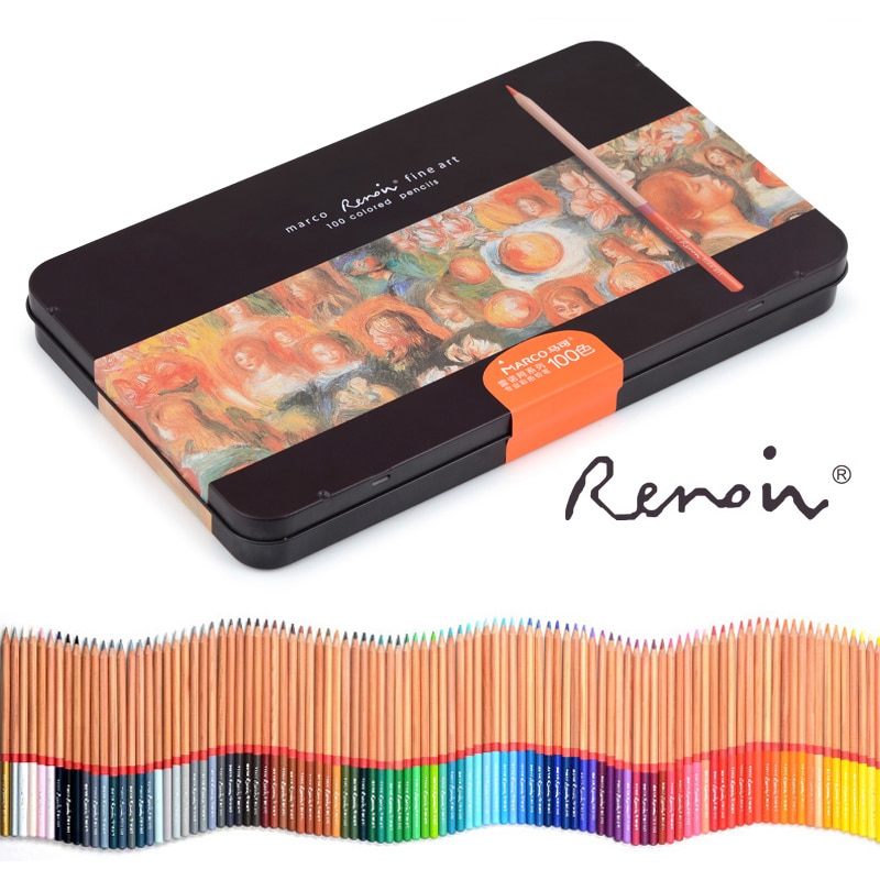 Renoir 48/72/100/120 akvarel og olie-farve blyant til håndmaling og farvelægning specialist for kunstnere kunstforsyning farve pen