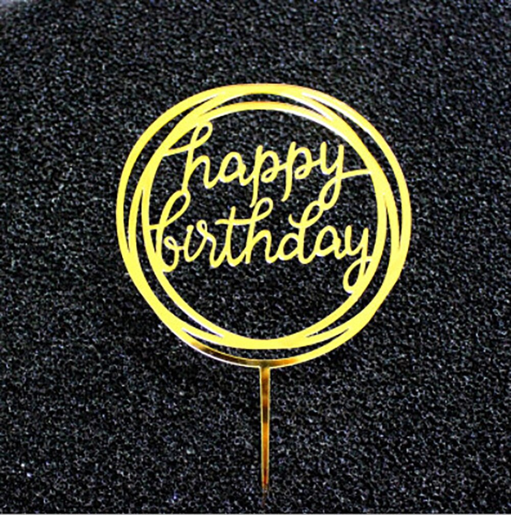 Happy Birthday Love Cake Topper Decoration Cupcake Flag Birthday Party Decorative Props Wedding Baby Shower Cupcake: 6