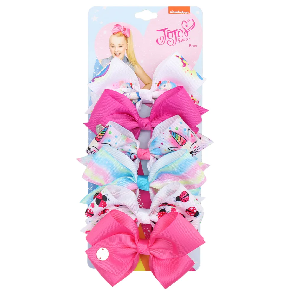 Ncmama-lazos de JOJO para niña, pinzas para el pelo, pasadores de agarre para el pelo, accesorios para el cabello de de , 5 ", 6 unids/set