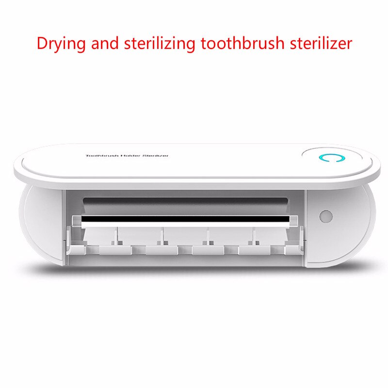 1Pcs Without Punching Toothbrush Ultraviolet Holder Sterilization Drying Toothbrush Rack Household Bathroom Accessories Set 5V: C