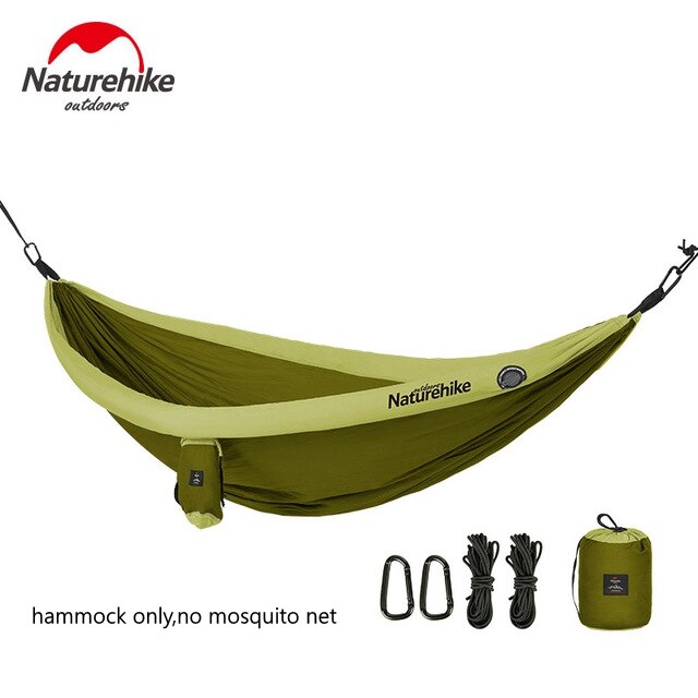 Naturehike doppio Tunnel tipo amaca pieghevole leggera appesa letto a dondolo per dormire con zanzariera campeggio da viaggio all&#39;aperto: Green Hammock Only