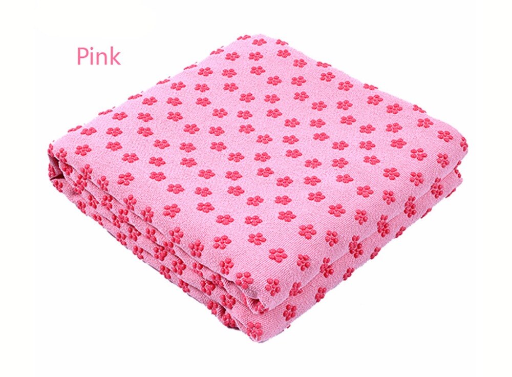 Non Slip Yoga Mat Cover Handdoek Anti Slip Microfiber Yoga Mat Maat 183Cm * 61Cm 72 ''X 24'' Handdoeken Pilates Dekens Fitness: Roze