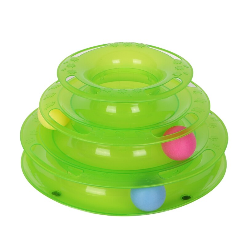Three Four Levels pet cat toy Tower Tracks Disc cat Intelligence Amusement triple pay disc cat toys ball Training Amusement plat: RT100G