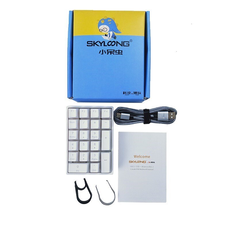 Skyloong SK21 GK21 Mini Mechanische Tastatur 21 Schlüssel Tragbare Numerische Numpad USB Bluetooth kabellos RGB Hintergrundbeleuchtung Spielen Zubehör