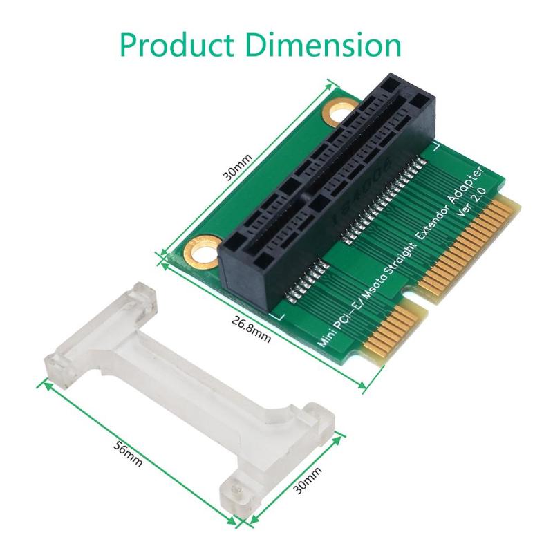 Mini pci-e msata connector adapterkaart voor 3g 4g wwan lte gps module msata kaart verticale montage met stabiele beugel