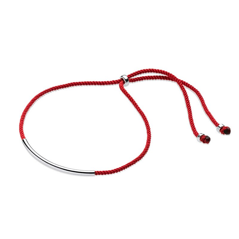 AIFENAO braccialetti alla caviglia con ciondolo a forma di filo rosso a tubo lungo in argento Sterling 925 per donna cavigliere in corda gioielli per donna all'ingrosso