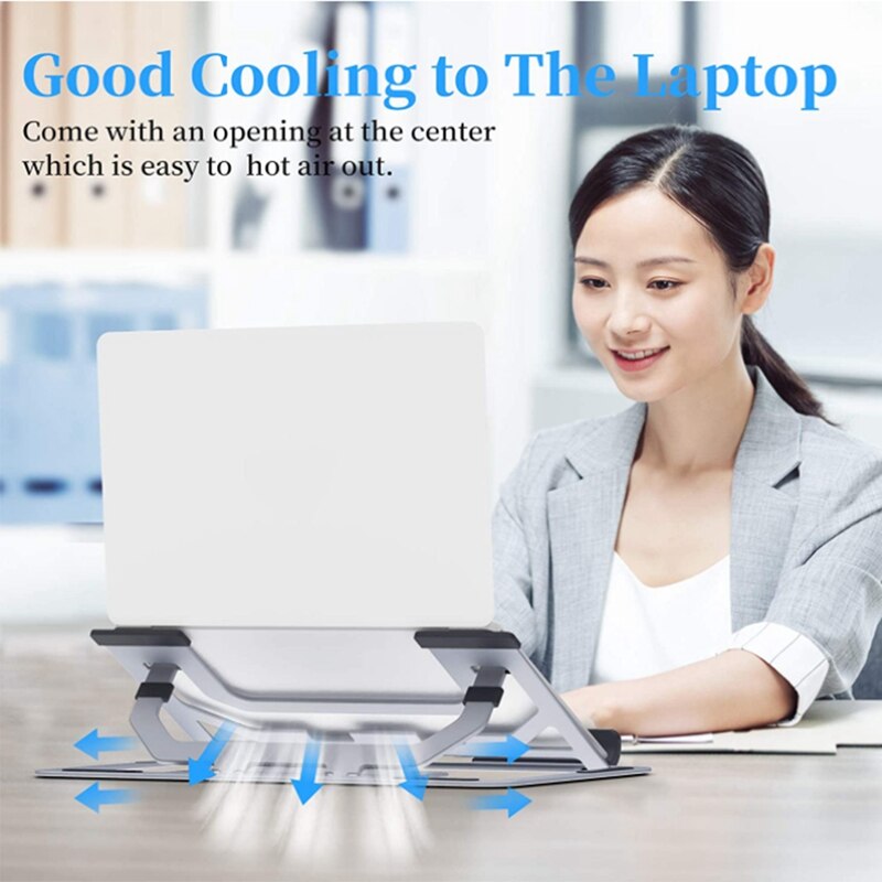 Desktop Laptop Stand(with Heating Ventilation Holes to Lift the Laptop), Foldable Laptop Stand (Up to 15 Inches,1Pcs)