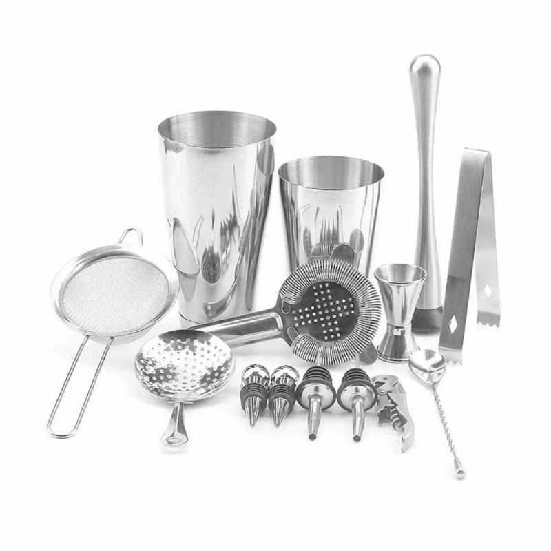 12 Stks/set Rvs Cocktail Shaker Martini Mixer Barman Bar Gereedschap