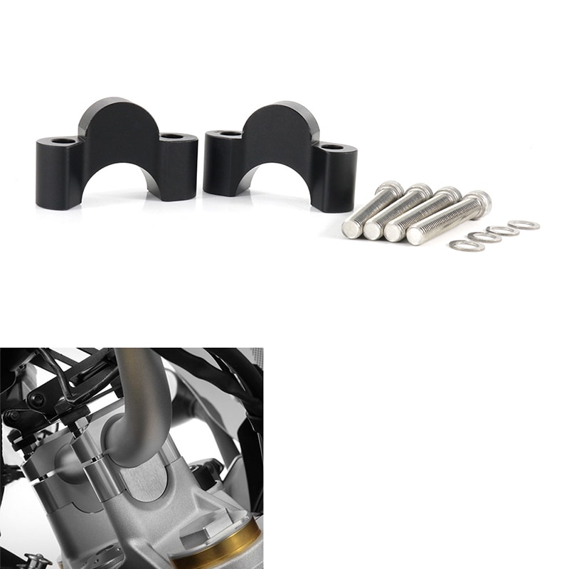 Cnc Motorfiets Stuur Riser Clamp Montage Kit Voor Bmw R1200R R1250R/Lc R1200RS R1250RS/Lc Stuur Riser Clamp adapter