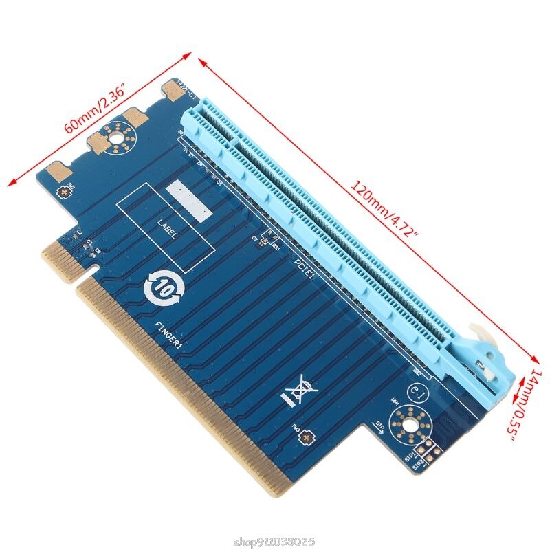 PCI Express 16X Riser PCIe Graphics Card PCI-E Steering Card 90 Degrees Right Angle Riser Adapter for 1U 2U Host 4/6cm D24 20