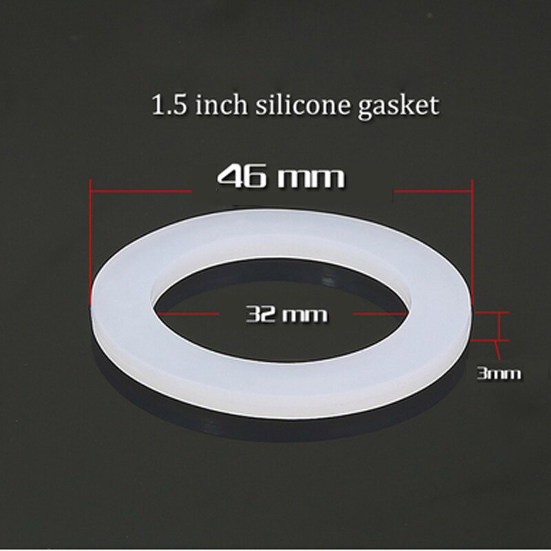 10 PCS DN8/10/15/20/25/32/40 Silicone Gasket Flat Sealing Washer Spacer For 1/4" 3/8" 1/2" 3/4" 1" 1-1/4" 1-1/2" BSP NPT Fitting: DN40