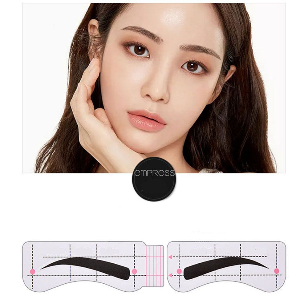 10 Vellen Wenkbrauw-Vormige Lui Tekening Wenkbrauw Kaart Quick Wenkbrauw Sticker Een-Lijn Wenkbrauw Make-Up Extra Tool Set verstelbare